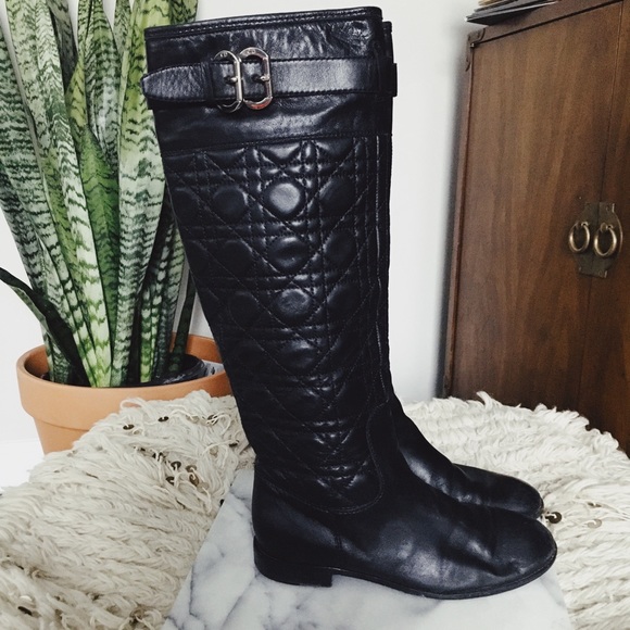 Christian Dior Cannage Riding Boots - Picture 3 of 5